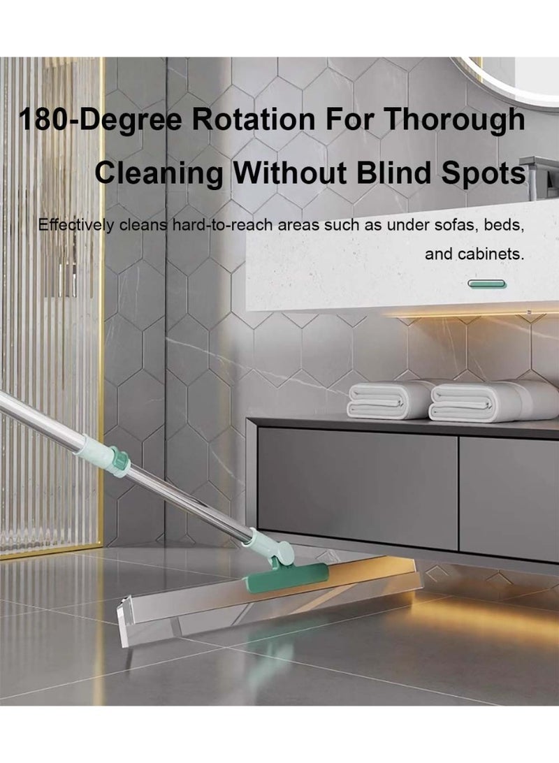 Rubber Squeegee Broom for Floor, Head Non-Stick Hair Sweeping Tool Adjustable Floor Scraping Sweeper for Bathroom, Window, Kitchen, Tile Floor Cleaning - Image 4